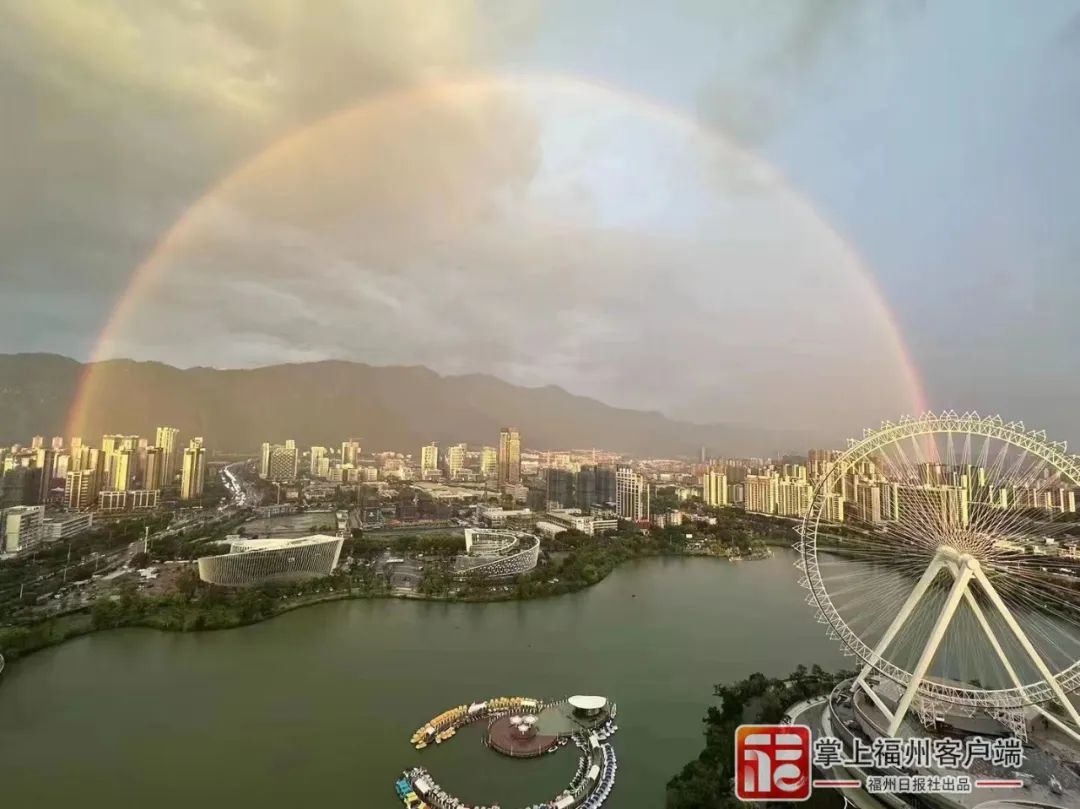 夏日驚喜！福州雨后彩虹瞬間刷屏！