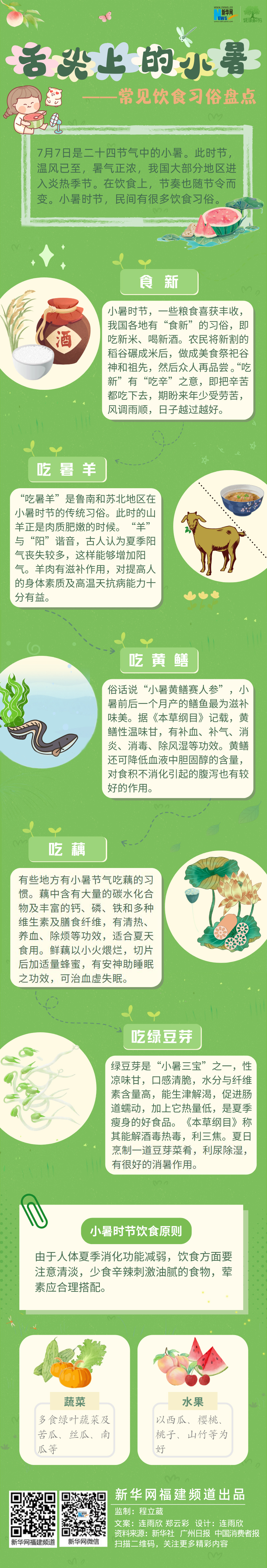 【網絡中國節·小暑】舌尖上的小暑 常見飲食習俗盤點