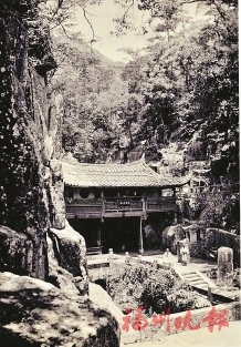 鼓山摩崖石刻　百年前照片亮相  對比現狀，可以證明建筑、石刻都得到很好保護