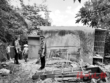 金雞山涵洞上方　新建違建被拆除