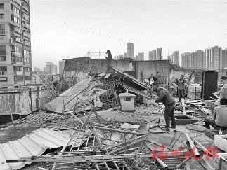 晉安城管拆除兩處違建