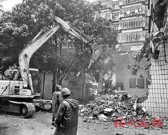 晉安城管　拆除55平方米違建