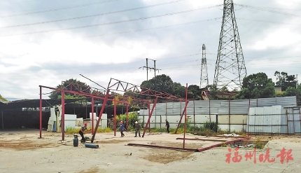 持續打擊偷建搶建行為  晉安城管拆除一處占地雜搭