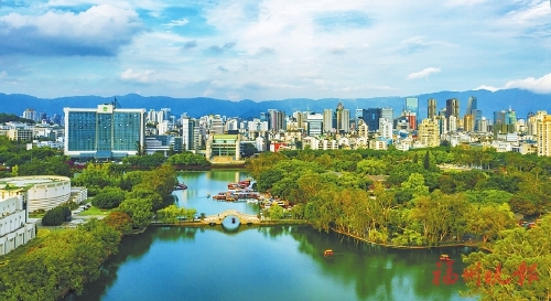 福州地鐵“環線通”系列報道14  坐上地鐵4號環線逛公園啦  沿途有花海公園、光明港公園、晉安公園和西湖公園