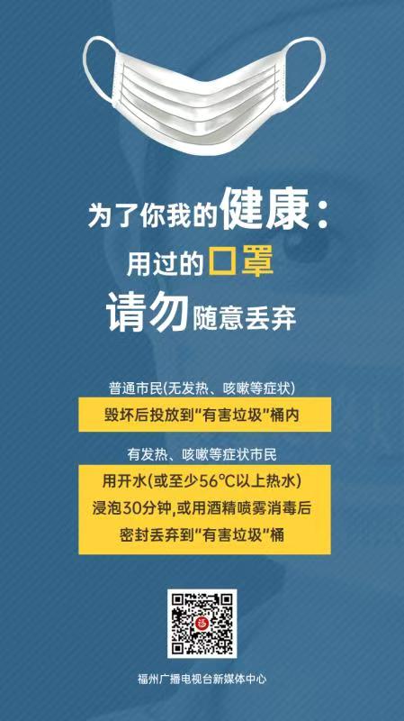 為了你的健康：用過的口罩請勿隨意丟棄
